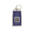 Nøglering, plast 25x45 mm m/Qr-kode